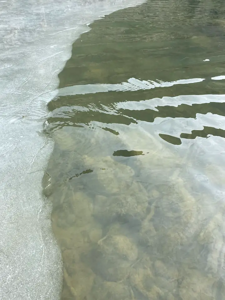 fly fishing on ice