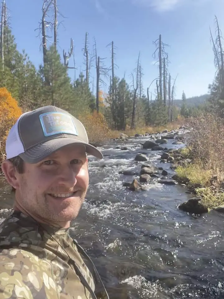 hiking to a stream with pocket water for fly fishing