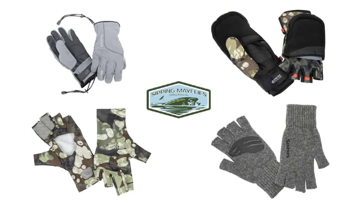 photo collage of the best fly fishing glove for winter and cold weather