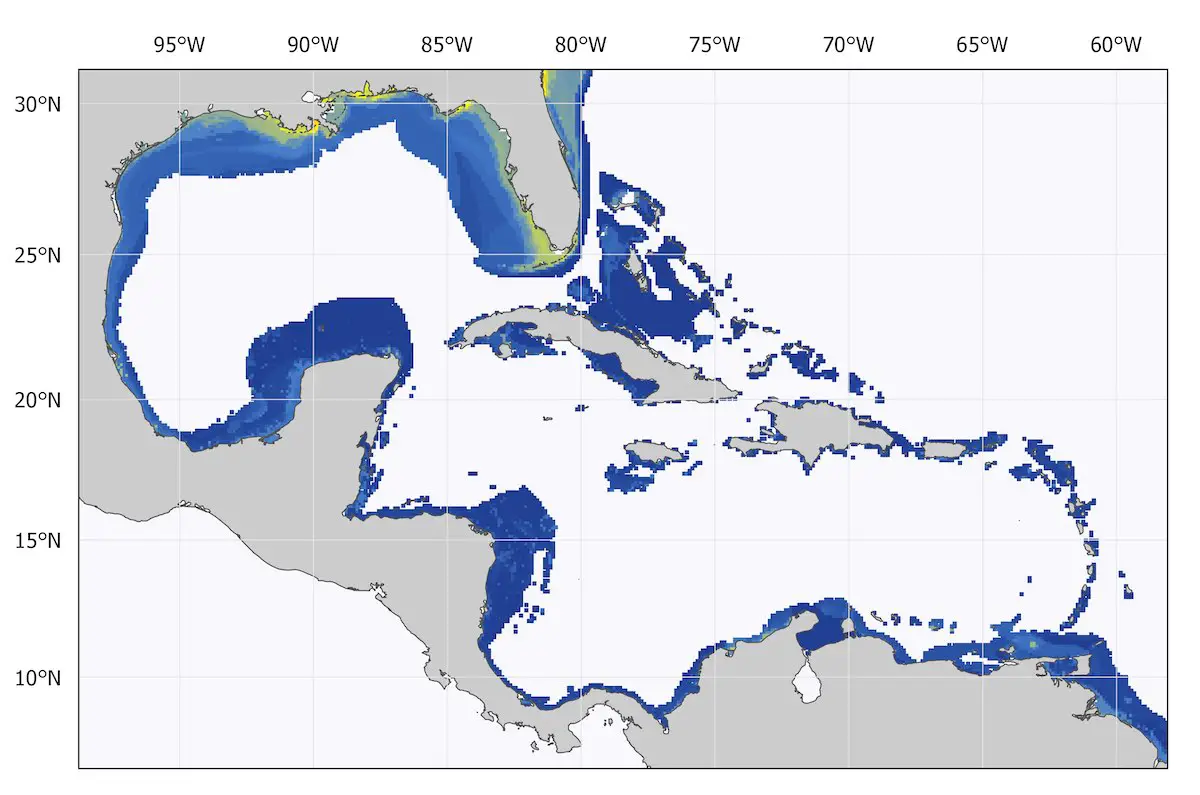 Crevalle jack (Caranx hippos) distribution range map