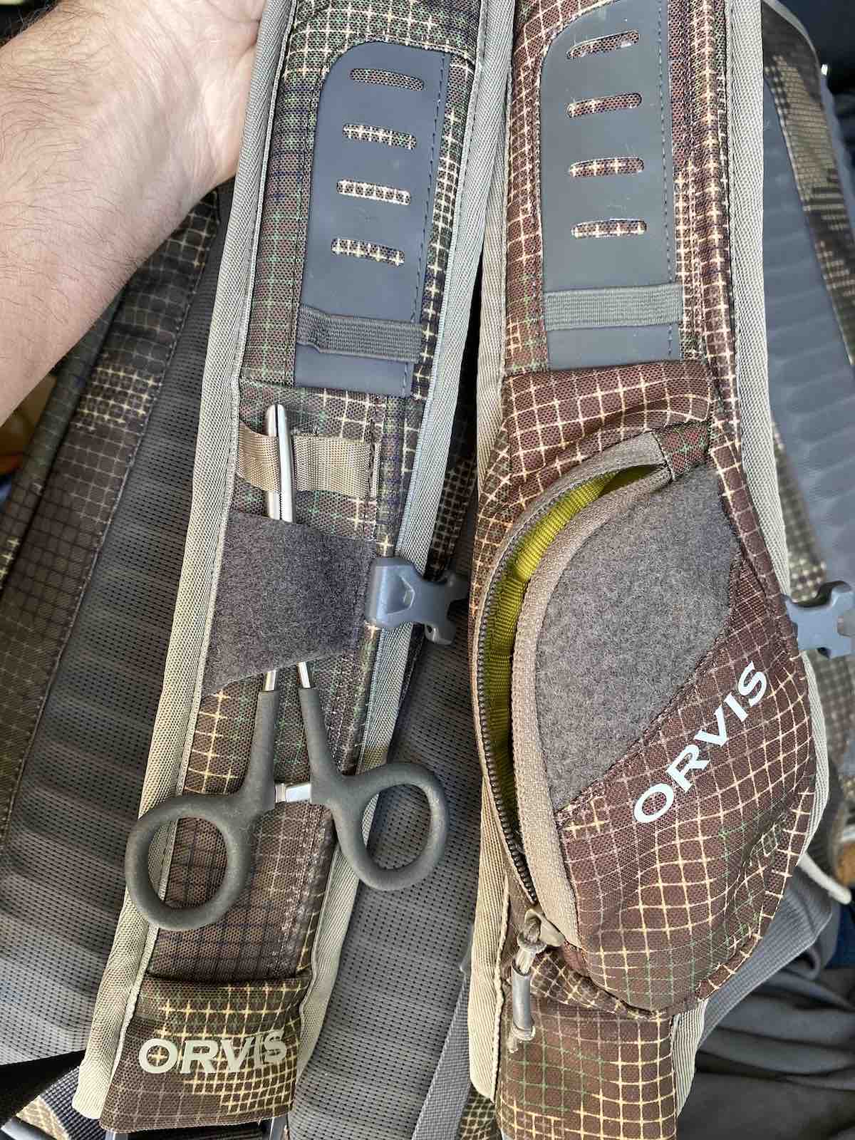 Front strap comparison between orvis guide slingpack and orvis slingpack