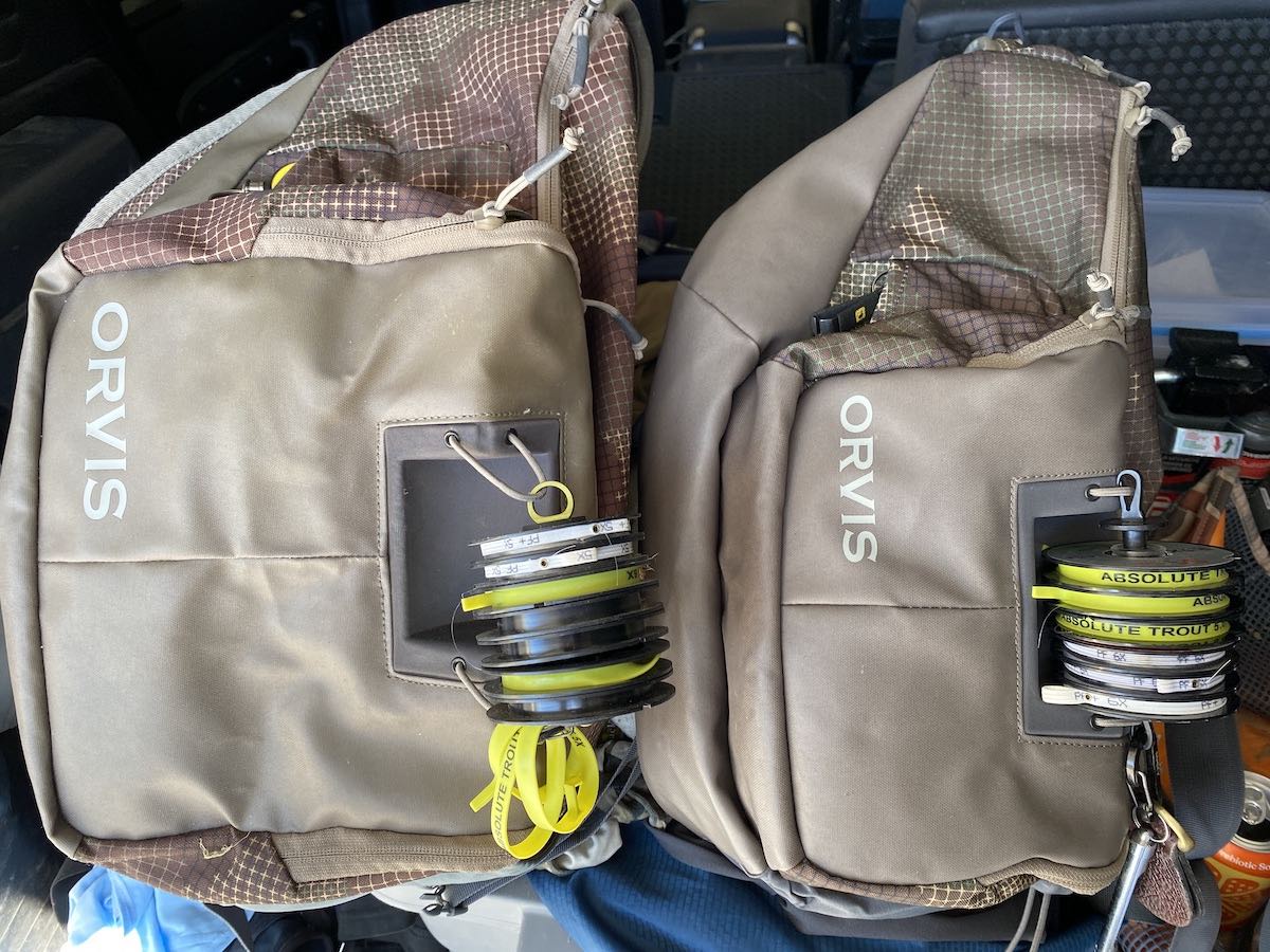 Size difference between orvis guide slingpack and regular Orvis slingpack